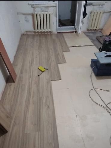 Кеңсе буюмдары: Профессиональный монтаж напольных покрытий - Укладка ламината любых — 8