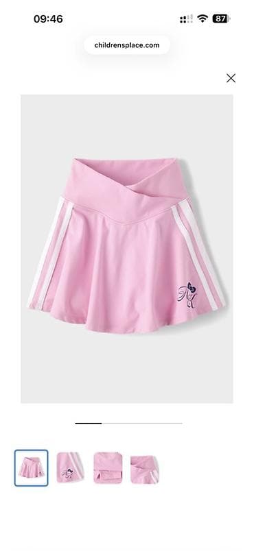 одежда для танцев: Юбка, Модель юбки: Теннисная, Мини, Трикотаж, Высокая талия — 1