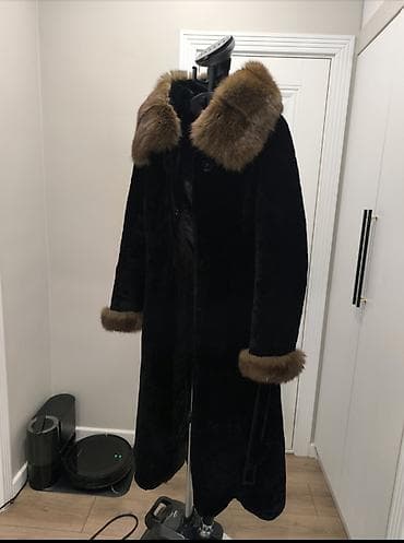 обр: Шуба, Соболь, По колено, С капюшоном, M — 6