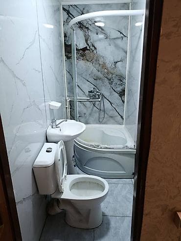 ванна туалет: Душевая кабина Полукруглая, Покрытие: Прозрачный — 1