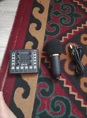 микрофон с звуковой картой: Новый, Студийный, Без усилителя, Разъем: Bluetooth, Есть эквалайзер — 7