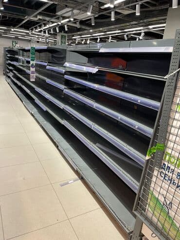 оборудование для магазина бу: Витрины, стеллажи, полки торговые металлические б/у, полка магазинная — 18