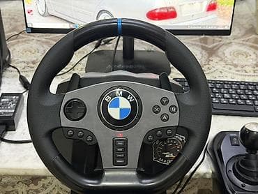 Игровой комплект для автосимов: руль, педали и коробка передач Руль