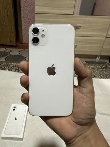 ipad 2018: IPhone 11, Б/у, 128 ГБ, Белый, Коробка, 73 % — 1