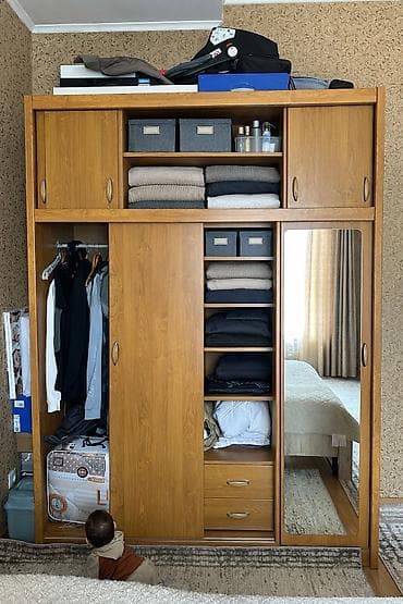 Полки, стеллажи: Шкаф купе, Б/у, С зеркалом, ЛДСП — 1