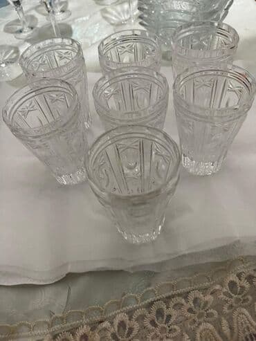 чай ичкен столдор: Набор стеклянных рюмок/стаканов для напитков - Комплектация: 6 штук в — 17