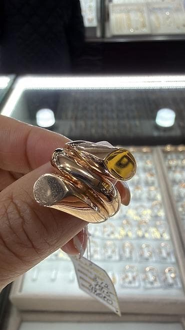 Алтын зер буюмдар: Шакек, Коктейл шакеги, Үлгүсү 585, Аялдарга, Кыстырмасыз — 1