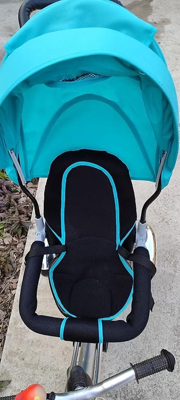 спорт кросовки: Детский трехколесный велосипед с родительской ручкой и большим — 4