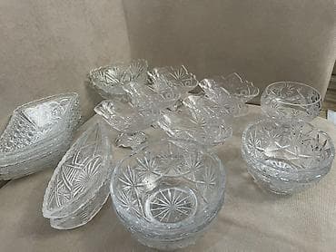 Промышленная химия: Хрусталь советский большие вазы, средние вазы, лодочки — 1