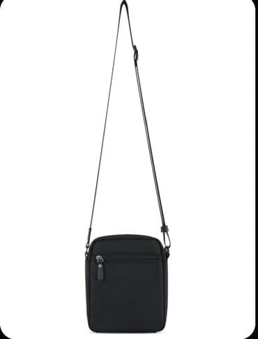 портфель для документов: Барсетка, Материал: Комбинированный материал, Оригинал, Регулируемый ремень, Застежка на молнии, Новый — 6