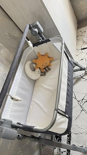 новорожденные: Люлька, Б/у, Колыбель, Металл, цвет - Серый, Самовывоз — 2