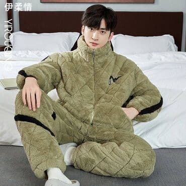 pull bear: Мужской домашний костюм, L, Новый, цвет - Зеленый, Платная доставка — 3