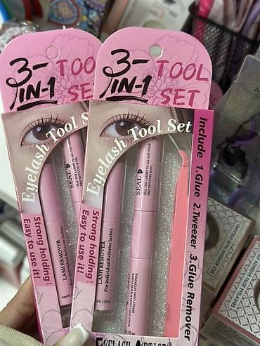 машинка для кожа: Набор для ресниц 3‑в‑1 Eyelash Tool Set. В комплекте: - Клей для — 1