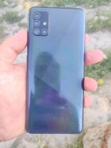 Техника и электроника: Samsung Galaxy A51, Б/у, 64 ГБ, цвет - Черный, 2 SIM — 3