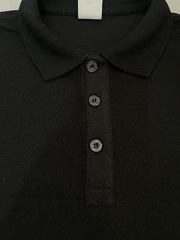 Черное поло Muscle Fit из Кореи / Размер XL (3XL) / Отлично сидит по — 3