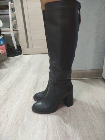 фирменная обувь из италии: Сапоги, 38, Berloni, Б/у, цвет - Черный, Самовывоз — 3