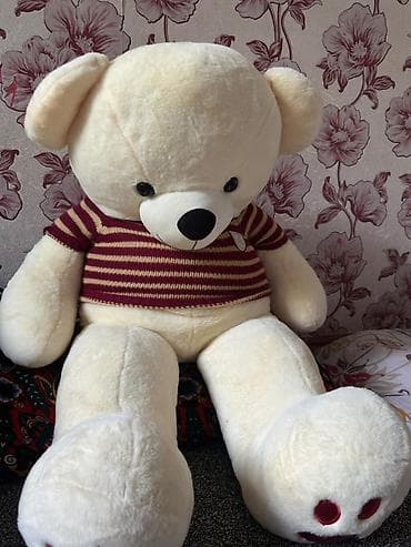 comfort baby: Продается плюшевый мишка: рост 120 см цвет:белый молочный. цена — 2