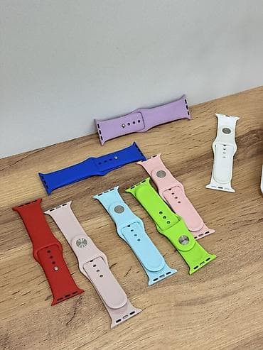 burker часы: Apple Watch Series 8, 45 mm (бежевый цвет) + комплект + ремешки — 10