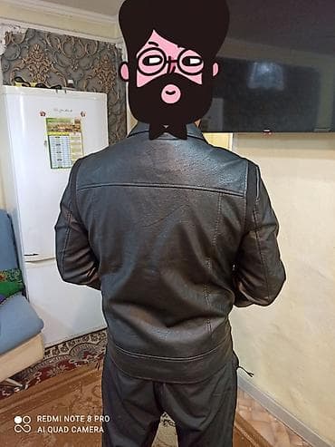 Мужская кожаная косуха, черного цвета. - Материал: натуральная кожа — 4