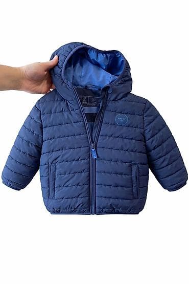 Сырткы кийимдер: Брендовая детская стеганая куртка с капюшоном демисезонная - Цвет — 2