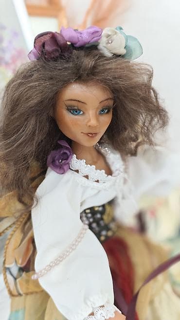 Авторская кукла-фея на подставке Кукла из запекаемого полимерной