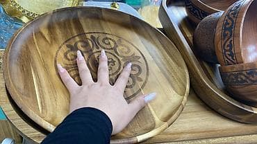 Бамбуковые и деревянные сервировочные блюда/тарелки - Материал — 9