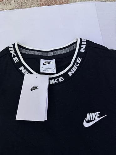 white: Мужская футболка, M, L, Nike, Новый, цвет - Черный, Самовывоз — 5