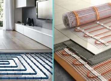 Теплый пол – водяной и электрический (нагревательные маты) Описание