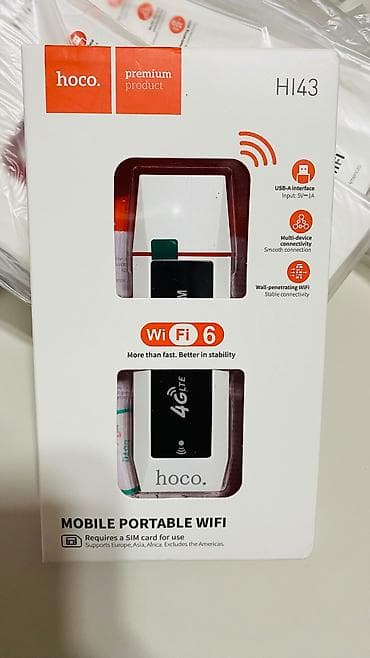 Модемдер жана тармак жабдуулары: HOCO HI43 Portable Wi-Fi 6 4G LTE USB модем Оставайтесь на связи в — 8