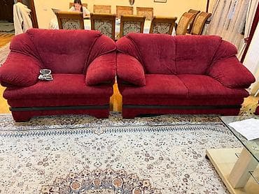 б у мебель продаю: Продаю мягкую мебель б/у в хорошем состоянии: 3-хместный диван - 2 шт — 2