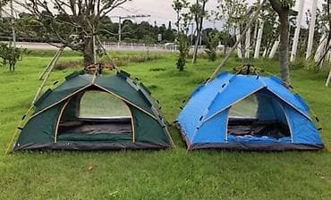 сетка теневая: Автоматическая палатка (двойной). - Быстрый автоматический механизм — 2