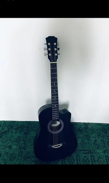 насос вело: Новая акустическая гитара в подарок 3 штук струны, размер 38", черная — 1