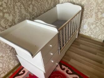 купить манеж детский бу: Манеж-кровать, Б/у, С комодом — 6