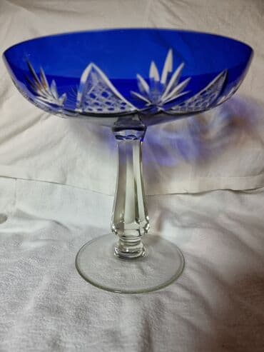 сколько стоит хрусталь: Хрустальная фруктовница . Кобольтовая. Сталинский ампир. 1950-60 — 2