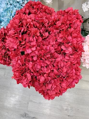 гартензия цветы: Искусственные гортензии, крупные «шапки» насыщенно‑красного цвета — 2
