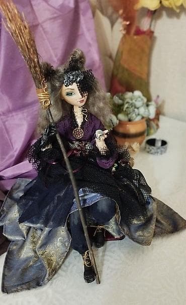 Авторская интерьерная кукла - "Власта - одноглазая ведьма" (handmade)