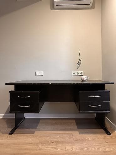 тумбы для посуды: Офисный стол, Б/у, Нерегулируемый, цвет - Черный, Прямоугольный, Дерево, Самовывоз, Платная доставка — 6