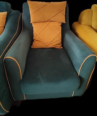 Кресла: Комплект мягкой мебели, цвет - Зеленый — 1