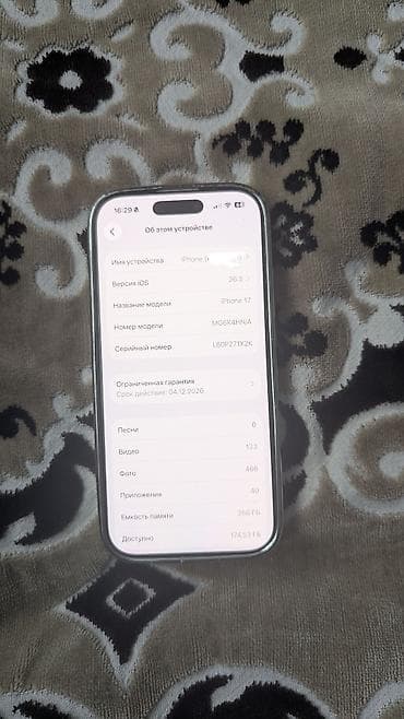 IPhone 17, Б/у, 256 ГБ, Серебристый, Кабель, 99 % at lalafo.kg IPhone 17, Б/у, 256 ГБ, Серебристый, Кабель, 99 %