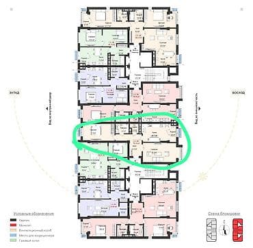 Продажа квартир: 2 комнаты, 77 м², Элитка, 6 этаж, Готовая ПСО (под самоотделку) — 2