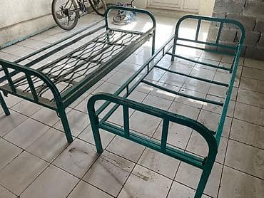 каркас: Металлические односпальные кровати (2 шт.) - Прочная сварная рама из — 2