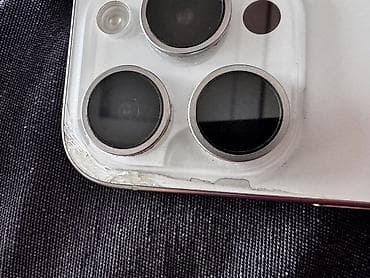 IPhone 15 Pro, цвет белый (Titanium White) АКБ 87% Есть скол стекла — 2