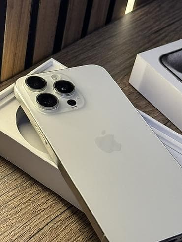 xiaomi pad 6 max: IPhone 15 Pro Max, Б/у, 256 ГБ, White Titanium, Коробка, 80 % — 3