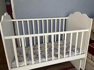 полозья: Люлька, Колыбель, Дерево, цвет - Белый — 1