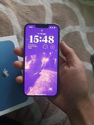 Техника жана электроника: IPhone 13, Колдонулган, 128 ГБ, Көк, Куту, 74 % — 7