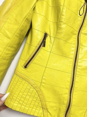 дермантиновую куртку: Кожаная куртка, Классическая модель, Кожзам, S — 3