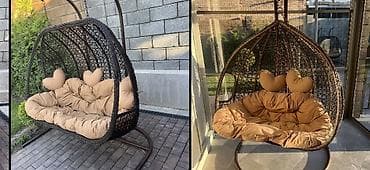 Садовые качели Металл, Со спинкой, Без крыши — 1