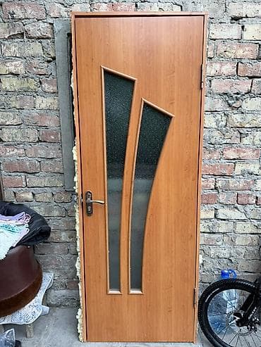 Двери для домов и квартир, Одностворчатая, Со стеклом, цвет - Коричневый — 1