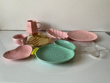 пасуда комплект: Продаются красивые декоративные тарелочки, керамические, разных форм — 5