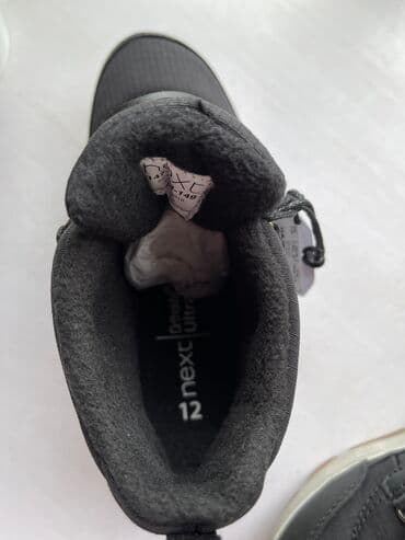 детская брендовая обувь: Next флис утеплённые, ортопедические ботинки, стельки из пеноматериала — 4